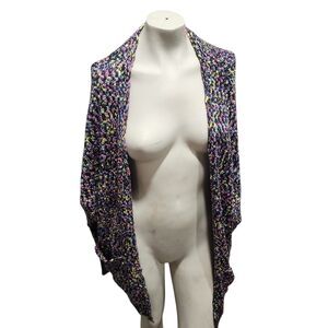 Hayden Los Angeles Womens Open Front Cardigan Multicolor Knit‎ M/L